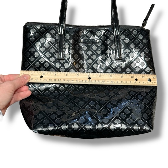 Kate Spade Emerald Ave Black Patent Leather Embossed Tote - Picture 11 of 14